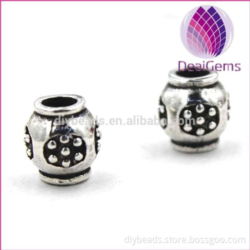 7.7x7.3mm thai silver spacer beads